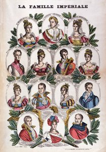 Napoleon Bonaparte og hans familie av French School