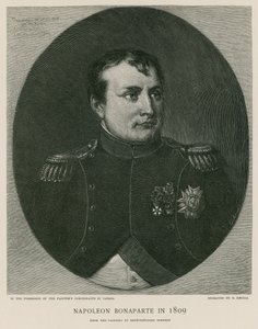 Napoleon Bonaparte i 1809 av French School