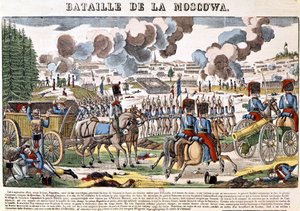 Napoleon I i slaget ved Moskova av French School