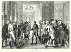 Napoleon a Dresde (gravering) av French School