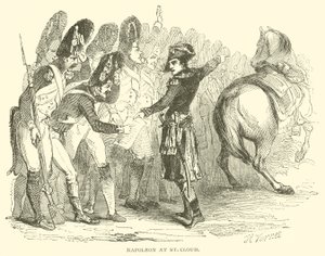 Napoleon ved St Cloud (gravering) av French School