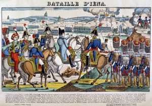 Napoleon i slaget ved Jena (13/10/1806) - bilde av Epinal av French School