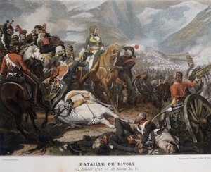 Napoleon i slaget ved Rivoli 14. januar av French School