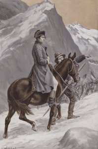 Napoleon krysser Alpene av French School