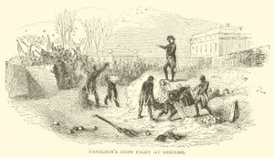 Napoleons snøkamp ved Brienne (gravering) av French School