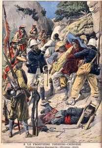 Native troops disarming Chinese 