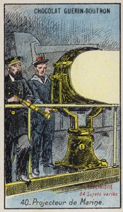 Sjølyskaster (chromolitho) av French School