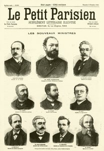 Nye ministre for den franske regjeringen (gravering) av French School