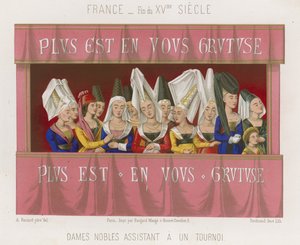 Adelskvinner som deltar i en turnering av French School