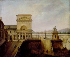 Normandie-barrieren, nær Iena-broen, før 1860 av French School