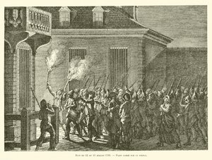 Nacht vom 12. auf den 13. Juli 1789, Paris bewacht vom Volk von French School