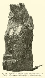 Seinenymfe, marmorfigur funnet i 1866, på Hotel-Dieu, for tiden på Hotel Carnavalet av French School