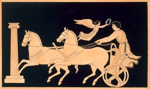 Olympisk vognfører kronet med en laurbærkrans, utgitt 1808-10 av French School