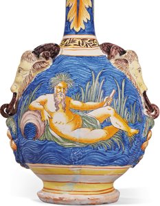En av et par to kalebasser, Nevers, ca. 1680-1700 av French School