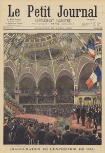 Åpning av Exposition Universelle fra 1900 i Paris (farge litho) av French School