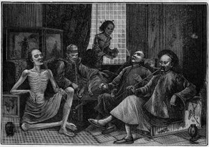 Opiumsrøykere på 1800-tallet. av French School