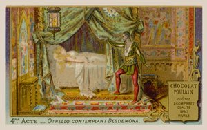 Othello betrachtet Desdemona von French School