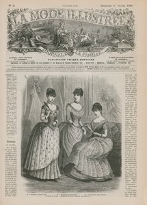 Side fra La Mode Illustree, 1885 av French School