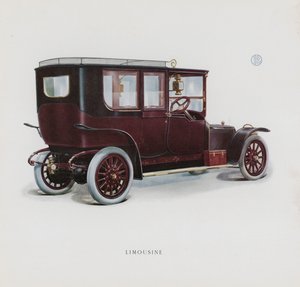 Side fra Panhard & Levassor-katalogen (farge litho) av French School