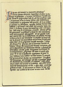 Side fra pave Gregorys refleksjoner over Jobs bok av French School