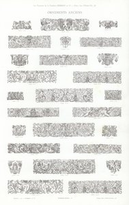 Side fra typografiske vignetter (gravering) av French School