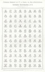 Side fra typografiske vignetter (gravering) av French School
