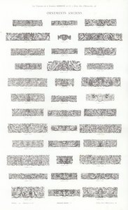 Side fra typografiske vignetter (gravering) av French School