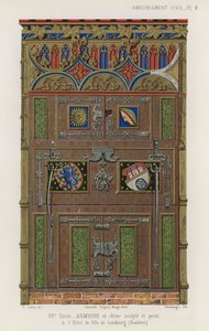 Malt eikegarderobe i rådhuset i Luneburg av French School