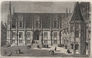 Justispalasset i Rouen - gravering i "Histoire de France" av Victor Duruy (1811-1894) - 1882 av French School