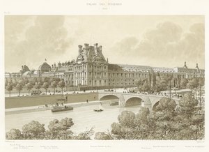 Tuileries-palasset, 1869 av French School