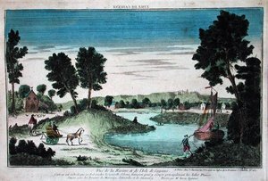 Panoramablick auf den Fluss und die Insel Cayenne, Französisch-Guayana von French School