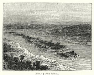 Paris, for tre tusen år siden (gravering) av French School