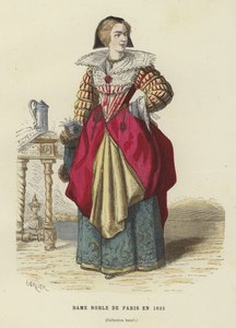 Parisisk adelskvinne, 1633 av French School