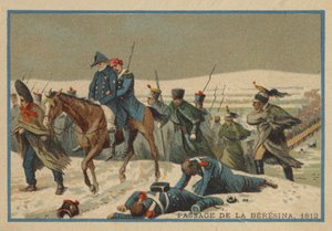 Passasje av Berezina i 1812 av French School
