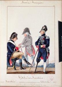 Pasienter ved Hotel des Invalides, 1809-11 (wc på papir) av French School