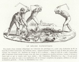 Patriotisk delirium, fransk revolusjon, august 1789 av French School
