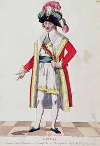 Paul Francois Jean Nicolas (1755-1829) Vicomte de Barras (farget gravering) av French School