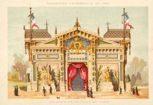 Paviljong av byen Paris, Exposition Universelle 1889, Paris av French School