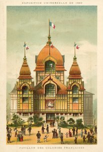 Paviljongen for de franske koloniene, Exposition Universelle 1889, Paris av French School