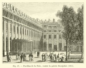 Pavillon de la Paix, mot Beaujolais-galleriet, 1815 av French School