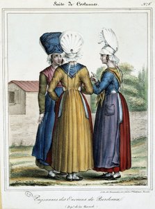 Bønder i Bordeaux - litografi av French School