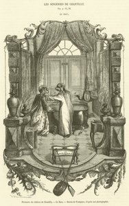 Malerier av Château de Chantilly, Le Bain (gravering) av French School