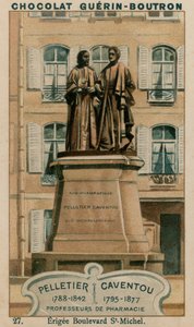 Pelletier, 1788-1842, Caventou, 1795-1877, professorer i farmasi, Erigee Boulevard St-Michel av French School