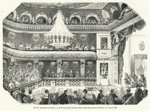 Ytelse gitt til fordel for fattige arbeidere i Trianon, Versailles av French School