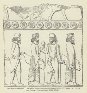 Persepolis, Bas-relieff på understrukturen til hypostilhallen til Xerxes av French School