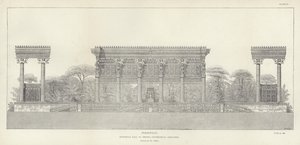 Persepolis, Hypostyle Hall of Xerxes, geometrisk høyde, restaurert av Ch Chipiez av French School