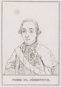 Peter III, tsar av Russland (gravering) av French School