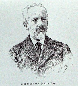 Petr Ilitch Tchaikovski (1840-93), illustrasjon fra 
