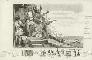 Filip II av Frankrike vinner slaget ved Bouvines etter bønn, 1214 av French School