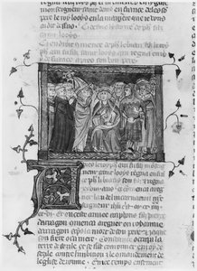 Philip IV, illustrasjon fra Grandes Chroniques de France, 1375-79 av French School